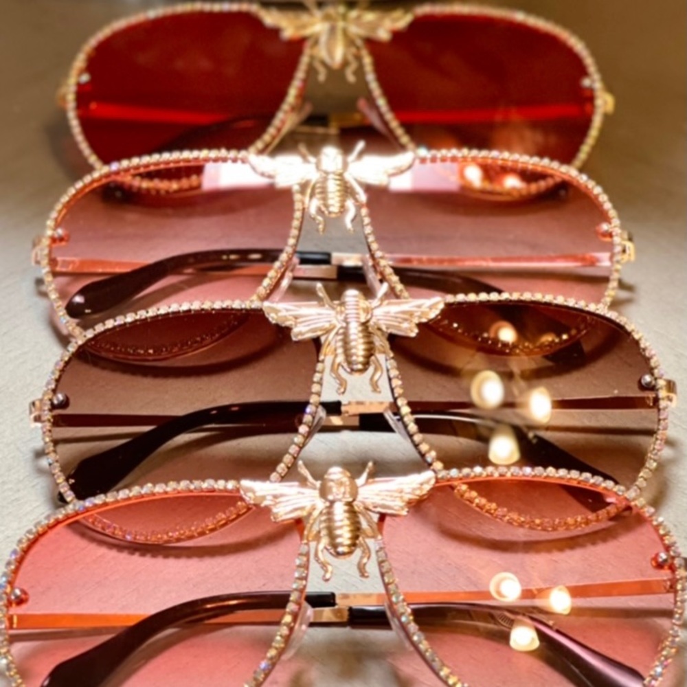 Rhinestone Pilot Sunnies per pair